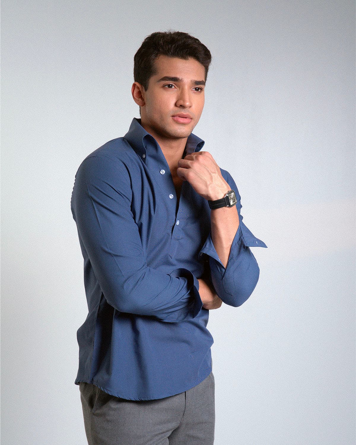 Popover Shirt - Steel Blue