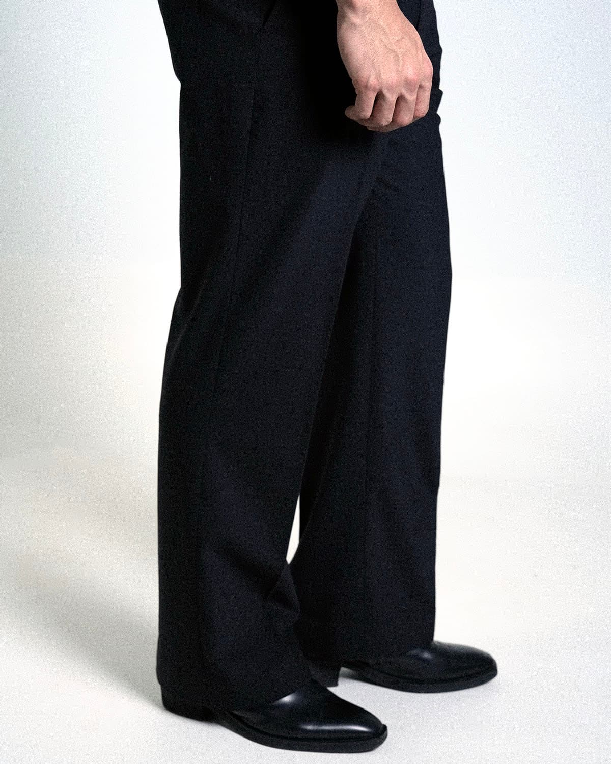 Black Pleated Trousers